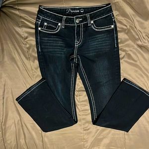 4/$65. Warehouse One Premium jeans. Like new. Pretty sequins on back pockets.